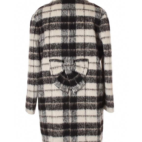 Kate Spade WOODLAND PLAID Check BOW Coat 4 6 - Picture 7 of 8